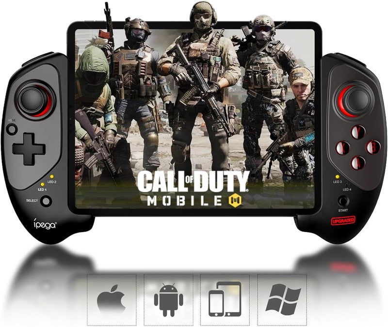 Joso وحدة تحكم لاسلكية لجهاز iPad والتابلت، متوافقة مع iPhone وهاتف Android، وحدة تحكم ألعاب بلوتوث مع قفل قابل للتثبيت لجهاز iPad/تابلت، العب COD Mobile، Genshin Impact، الألعاب السحابية - Image 1